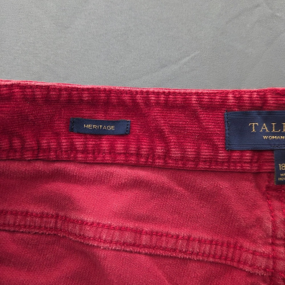 Talbots Women's 18WP Petite Heritage Corduroy Pants Blue Red 2 Pant Lot - Picture 7 of 16
